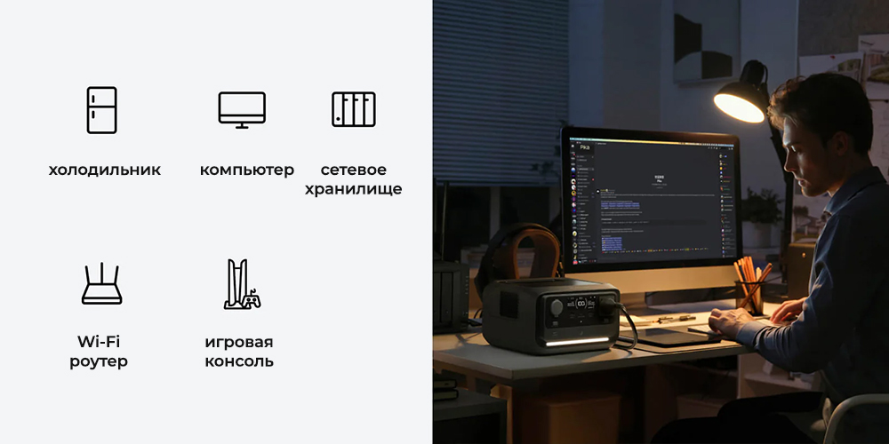 Скорость переключения ИБП <10 мс RIVER-3-Plus-ecoFlow-devices.jpg
